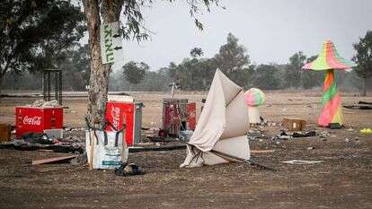 אזור המסיבה ברעים בו נרצחו ונחטפו מאות ישראלים על ידי מחבלים. | אריה לייב אברמס /פלאש 90