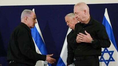 נתניהו, גנץ וגלנט. | דנה קופל, פלאש 90