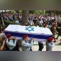 הלוויית צבאית, מלחמת חרבות ברזל, הר הרצל. | EPA