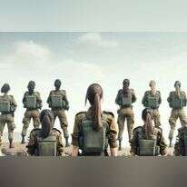 מילואימניקיות בחזית. איור: Dall-e3