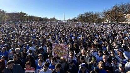 עצרת ענק בוושינגטון למען ישראל. | אריאל שנבל