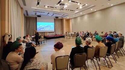 תושבי היישוב שוקדה במלון בנווה־אילן, בשבוע שעבר