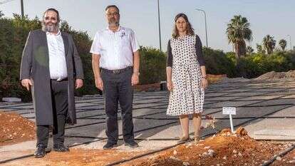 גיטי בומבך, מלאכי ראבד והרב אברהם מנלה. | יוסי אלוני