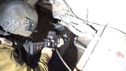 חשיפת מנהרות מתחת לבי"ח שיפא. | מסך מתוך סרטון של דו"צ חשיפת מנהרות מתחת לבי"ח שיפא. | מסך מתוך סרטון של דו"צ