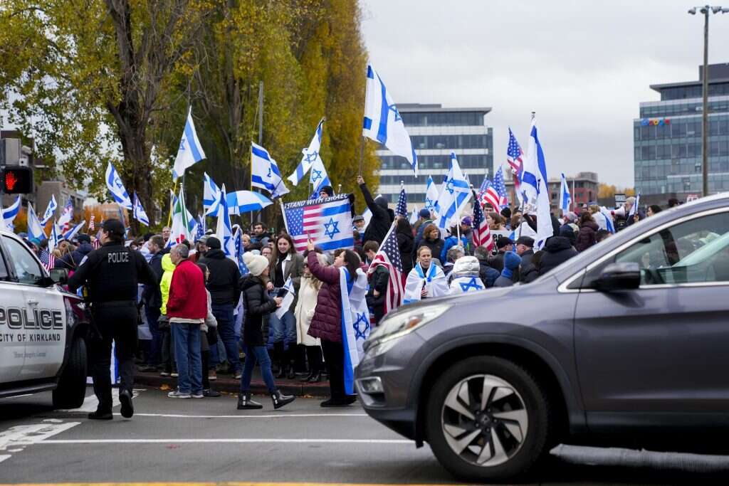 עצרת פרו־ישראלית בארה"ב,. | איי.פי