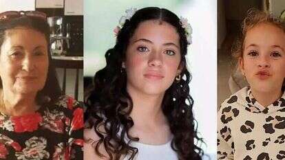 המשוחררות של נחל עוז. מימין: אלה אליקים, דפנה אליקים ואלמה אברהם. | באדיבות מטה החטופים