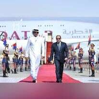 נשיא מצרים א־סיסי ואמיר קטאר | אי.פי.איי