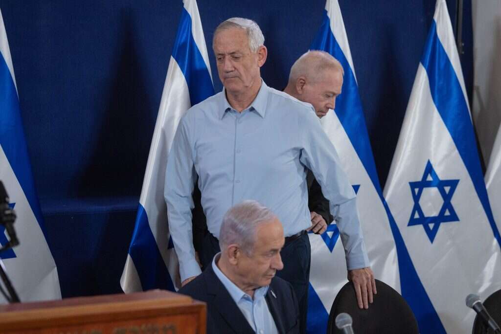 נתניהו, גנץ וגלנט. | חיים גולדברג, פלאש 90