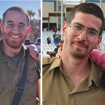 סרן איתן פיש וסמל יקיר ידידיה שנקולבסקי, תלמידי ישיבת ירוחם. צילומים: דובר צה"ל