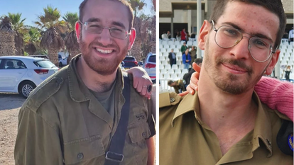 סרן איתן פיש וסמל יקיר ידידיה שנקולבסקי, תלמידי ישיבת ירוחם. צילומים: דובר צה"ל