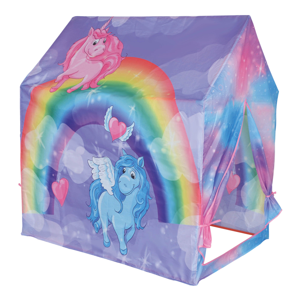 אוהל לילדים עם ציורי חד קרן. | מקס סטוק