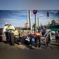 זירת הפיגוע בכניסה לירושלים. | חיים גולדברג, פלאש 90
