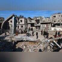 שכונה ברפיח אחרי תקיפה של חיל האוויר. | AFP