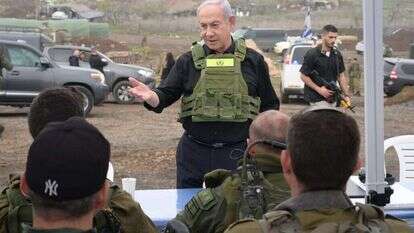 ראש הממשלה בנימין נתניהו בביקורו בפיקוד הצפון, היום. | עמוס בן גרשום, לע"מ