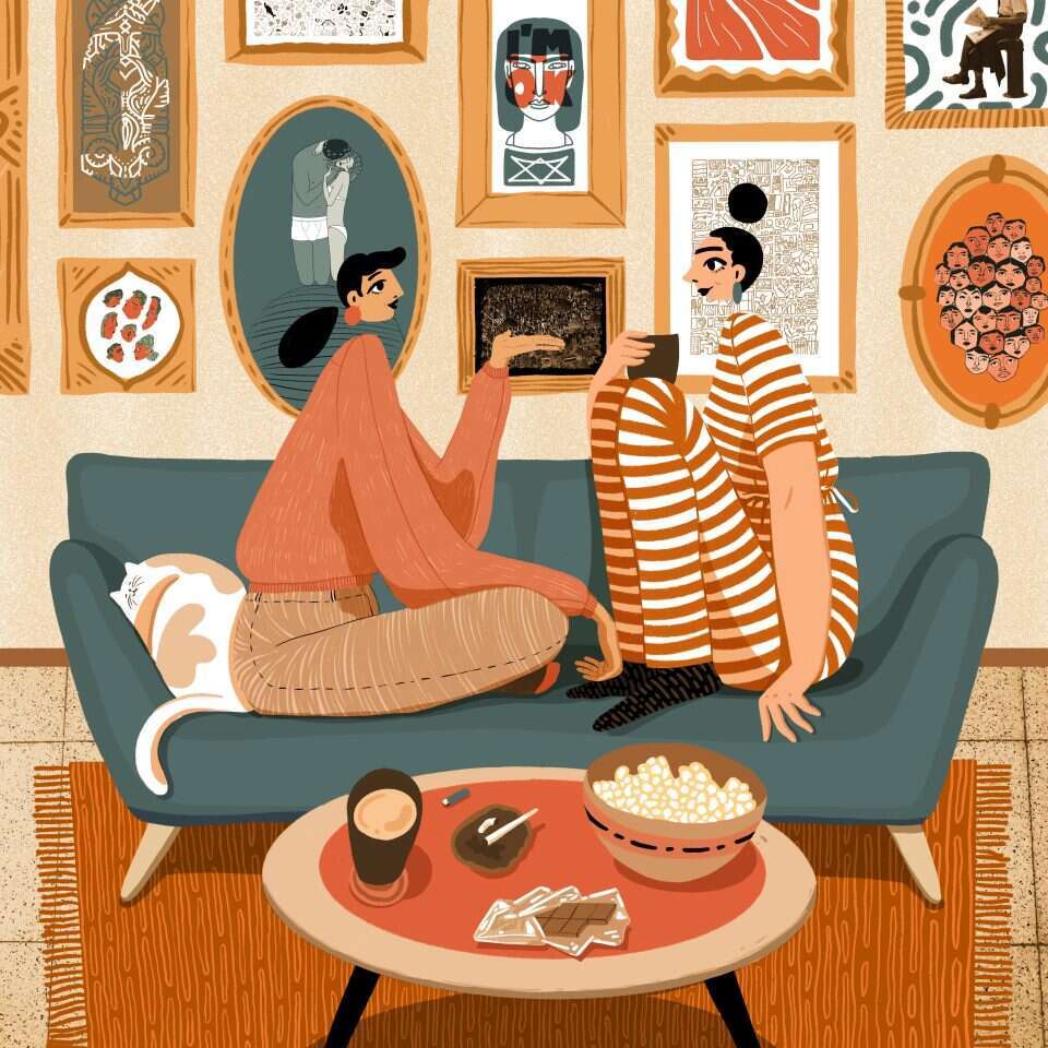 איור בתערוכה של מוזיאון הילדים בחולון. איור: בלה קמינסקי