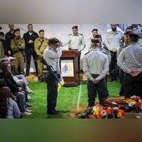 הלוויתו של מג"ד גדוד 13 סא"ל תומר גרינברג בהר הרצל, היום. | יונתן זינדל, פלאש 90