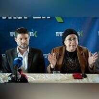 בצלאל סמוטריץ' ואורית סטרוק בישיבת סיעה בגבעת הראל. | שריה דיאמנט, פלאש90