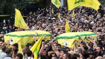 לווית מחבלי חיזבאללה. | איי.אף.פי