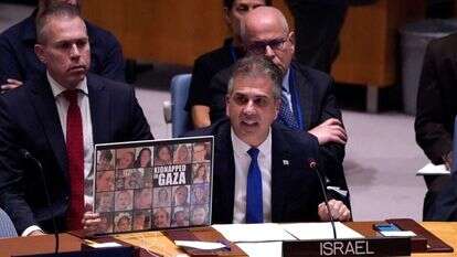 אכזבה עמוקה מכל מוסדות האו"ם. שר החוץ אלי כהן והשגריר גלעד ארדן במועצת הביטחון. | איי.אף.פי