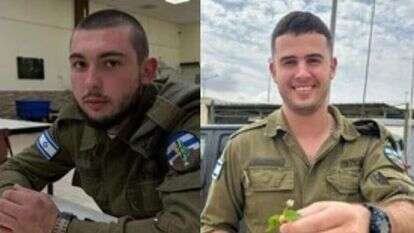 רון שרמן (ימין) וניק בייזר הי"ד. צילומים: אתר צה"ל