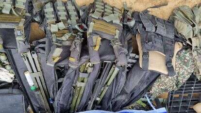 מצבורי תחמושת שתפסו חיילי צה"ל ברצועת עזה. | דובר צה"ל מצבורי תחמושת שתפסו חיילי צה"ל ברצועת עזה. | דובר צה"ל