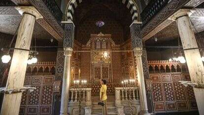 בית הכנסת בן עזרא אחרי שחזורו בקהיר. | גטי אימג'ס