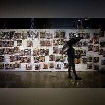 כיכר החטופים בתל אביב ביום גשום. | מרים אלסטר, פלאש 90