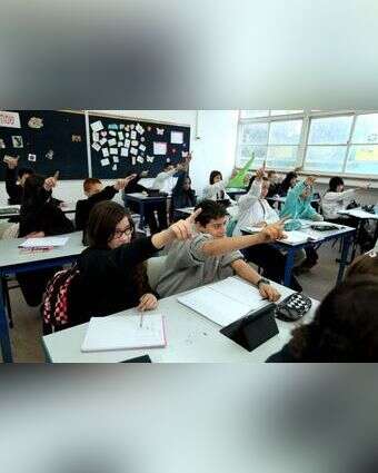 תלמידים בבית הספר אורט בבת ים. | משה שי, פלאש 90