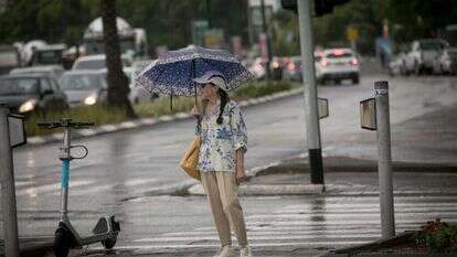 גשם בתל אביב. | מרים אלסטר, פלאש 90