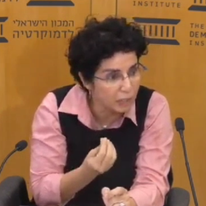 אל"מ יעל הס במהלך הכנס היום. | המכון הישראלי לדמוקרטיה