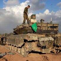 כוח שריון על גבול רצועת עזה. | AFP