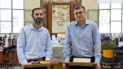 הרב וולפסון (מימין) והרב עיטם. | לירון מולדובן