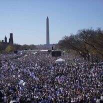 עצרת התמיכה בישראל שהתקיימה בוושינגטון, בחודש נובמבר. | איי.אף.פי עצרת התמיכה בישראל שהתקיימה בוושינגטון, בחודש נובמבר. | איי.אף.פי