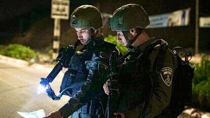 לוחמי מג"ב בזירת הפיגוע, הלילה. | דוברות המשטרה