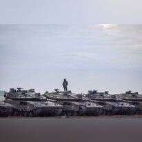 טנקים של צה"ל בגבול רצועת עזה. | חיים גולדברג, פלאש 90