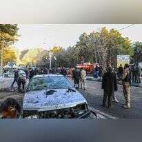 זירת הפיגוע בכרמאן, סמוך לקבר קאסם סולימאני. | AFP