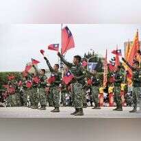 חיילים במצעד יום העצמאות הטאיווני , אוקטובר 2023. | אי.פי.איי