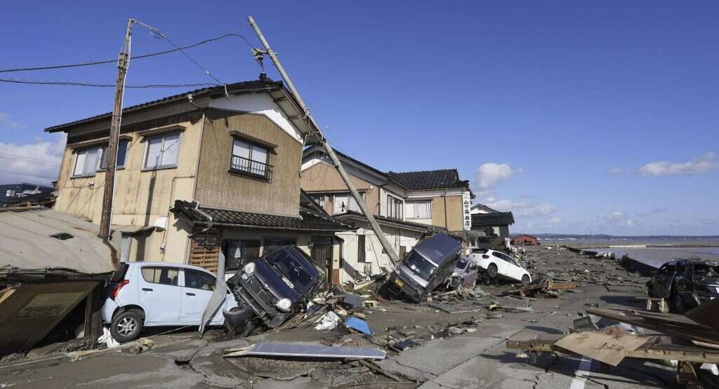 רעידת האדמה בעיר סוזו, יפן. | Kyodo News, AP