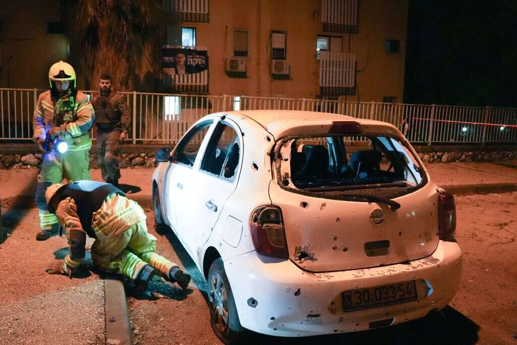 זירת נפילת רקטה בקריית־שמונה. | אייל מרגולין, ג'יני