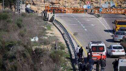 זירת הפיגוע בבנימין שבו נרצח תושב מזרח ירושלים. | פלאש 90 זירת הפיגוע בבנימין שבו נרצח תושב מזרח ירושלים. | פלאש 90