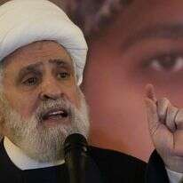 סגן מנהיג חיזבאללה, נעים קאסם. | Hussein Malla, AP