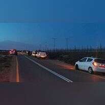 כוחות המשטרה סמוך לפני קדם, לפנות בוקר