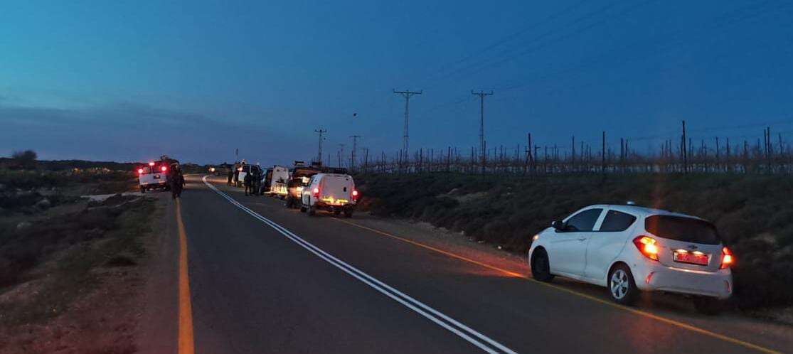 כוחות המשטרה סמוך לפני קדם, לפנות בוקר