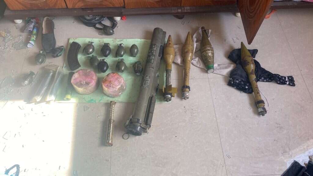 אמצעי הלחימה שאותרו בשטח. | דובר צה"ל