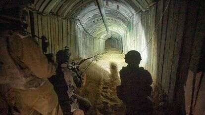 לוחמי צה"ל במנהרות חמאס. | גטי אימג'ס לוחמי צה"ל במנהרות חמאס. | גטי אימג'ס