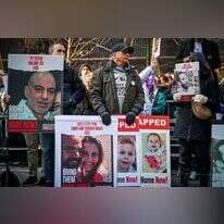 הפגנה למען החטופים בניו־יורק, בשבוע שעבר. | אריה לייב אברמס, פלאש 90