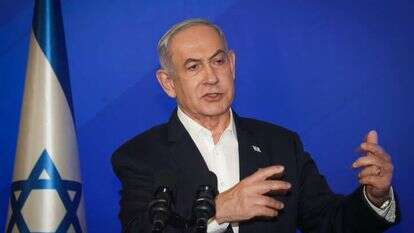 ראש הממשלה בנימין נתניהו במסיבת העיתונאים. | יריב כץ, פלאש 90