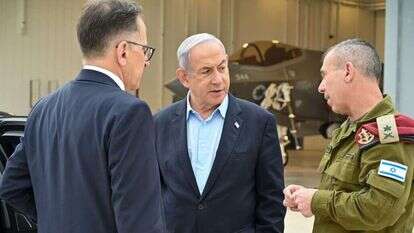 נתניהו בבסיס חיל האוויר בנבטים, השבוע. | קובי גדעון, לע"מ