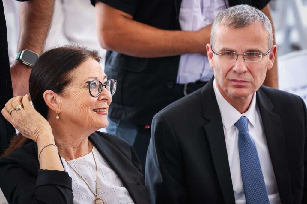 יריב לוין ואסתר חיות. | דוד כהן, פלאש 90