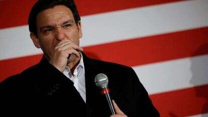 מושל פלורידה והמועמד לנשיאות רון דה-סנטיס. | AFP